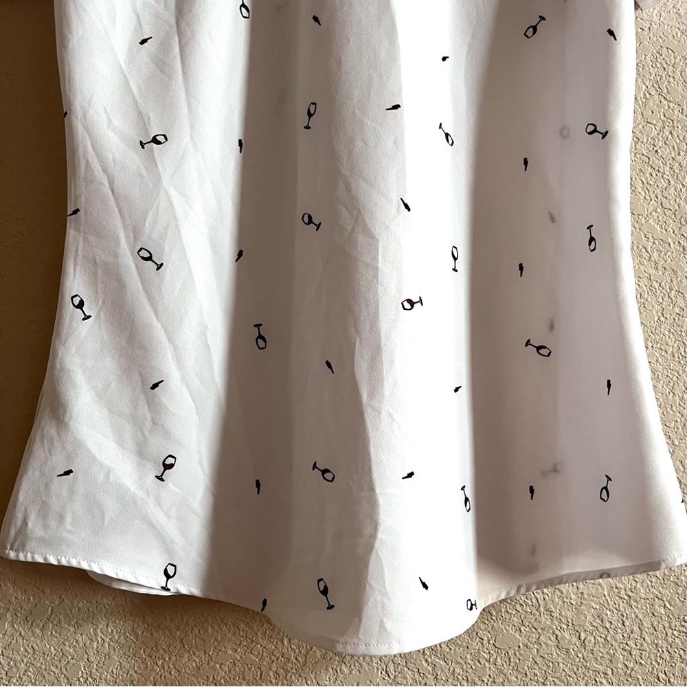 DIXXON Wine Slayers Sz XL Wineglass Novelty Print Party Theme Button Up Shirt - Picture 11 of 13